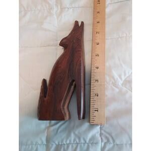 Ironwood Coyote or Wolf Figurine Vintage Well-made Heavy EUC 8 inches tall